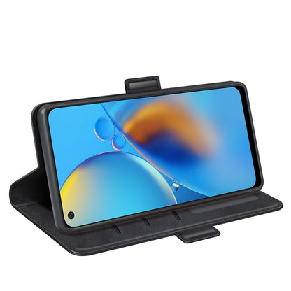 For OPPO F19 / A74 4G Dual-side Magnetic Buckle Horizontal Flip Leather Case with Holder & Card Slots & Wallet