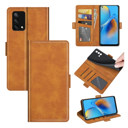 For OPPO F19 / A74 4G Dual-side Magnetic Buckle Horizontal Flip Leather Case with Holder & Card Slots & Wallet