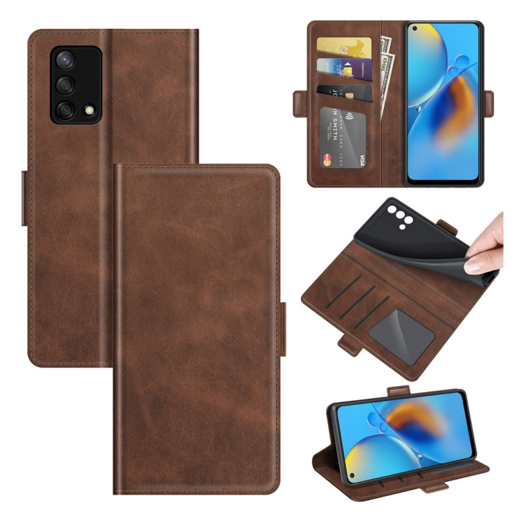 For OPPO F19 / A74 4G Dual-side Magnetic Buckle Horizontal Flip Leather Case with Holder & Card Slots & Wallet