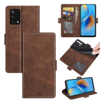 For OPPO F19 / A74 4G Dual-side Magnetic Buckle Horizontal Flip Leather Case with Holder & Card Slots & Wallet