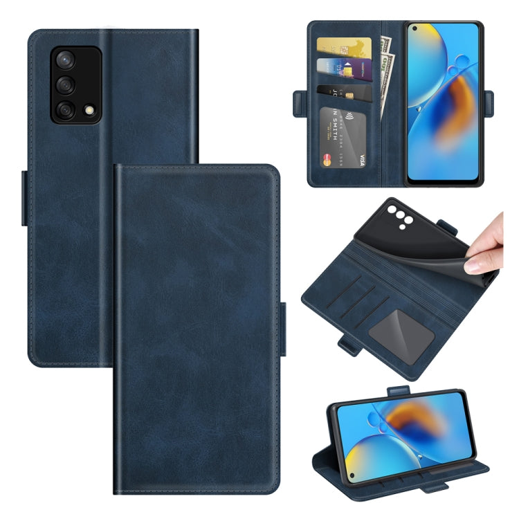 For OPPO F19 / A74 4G Dual-side Magnetic Buckle Horizontal Flip Leather Case with Holder & Card Slots & Wallet