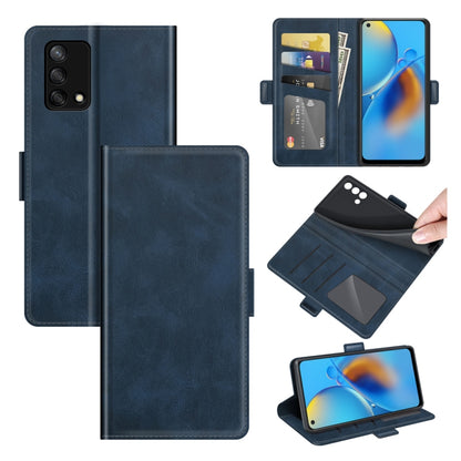 For OPPO F19 / A74 4G Dual-side Magnetic Buckle Horizontal Flip Leather Case with Holder & Card Slots & Wallet
