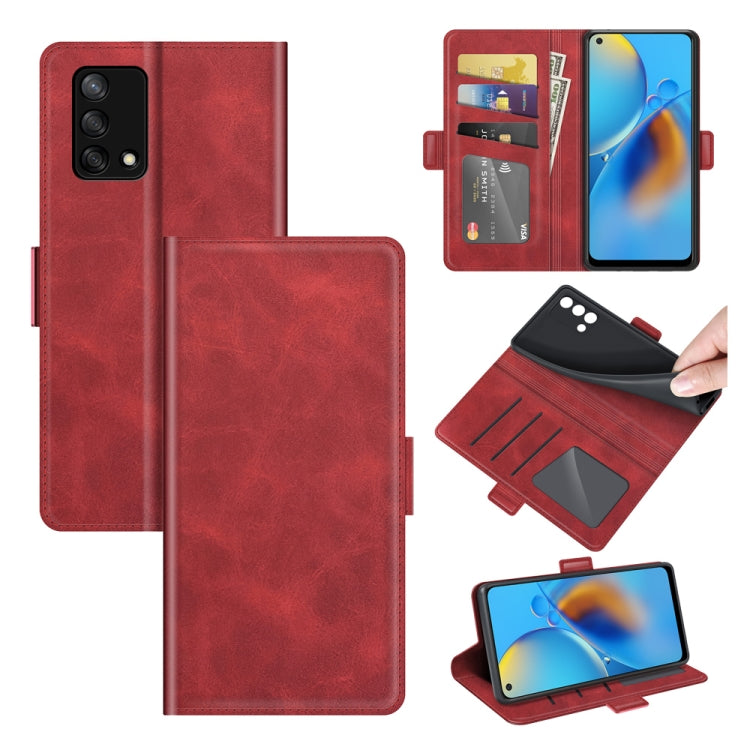 For OPPO F19 / A74 4G Dual-side Magnetic Buckle Horizontal Flip Leather Case with Holder & Card Slots & Wallet
