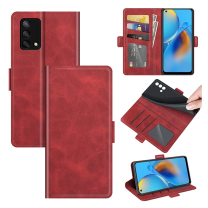 For OPPO F19 / A74 4G Dual-side Magnetic Buckle Horizontal Flip Leather Case with Holder & Card Slots & Wallet