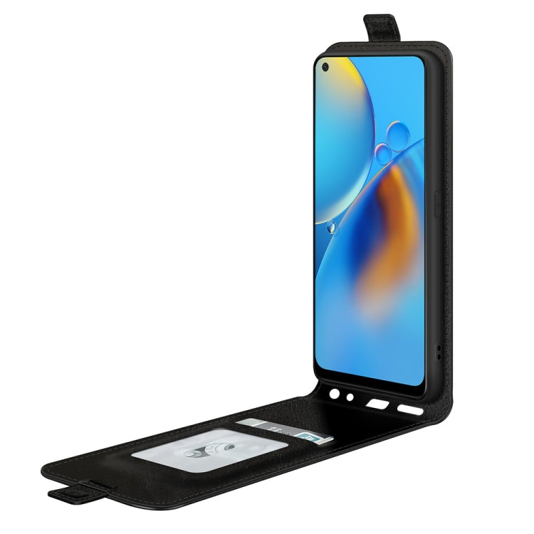 For OPPO F19 / A74 4G R64 Texture Single Vertical Flip Leather Protective Case with Card Slots & Photo Frame, For OPPO F19 / A74 4G