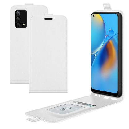 For OPPO F19 / A74 4G R64 Texture Single Vertical Flip Leather Protective Case with Card Slots & Photo Frame, For OPPO F19 / A74 4G