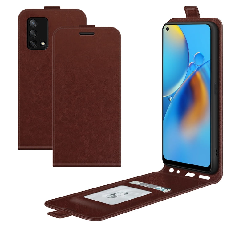 For OPPO F19 / A74 4G R64 Texture Single Vertical Flip Leather Protective Case with Card Slots & Photo Frame, For OPPO F19 / A74 4G