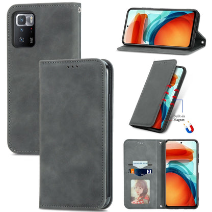 Retro Skin Feel Business Magnetic Horizontal Flip Leather Case with Holder & Card Slots & Wallet & Photo Frame, For Xiaomi Redmi K40 Gaming, For Xiaomi Redmi Note 10 JE, For Xiaomi Redmi Note 10 Pro 5G, For Huawei P50 Pro