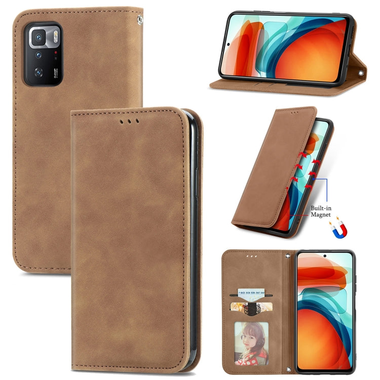 Retro Skin Feel Business Magnetic Horizontal Flip Leather Case with Holder & Card Slots & Wallet & Photo Frame, For Xiaomi Redmi K40 Gaming, For Xiaomi Redmi Note 10 JE, For Xiaomi Redmi Note 10 Pro 5G, For Huawei P50 Pro