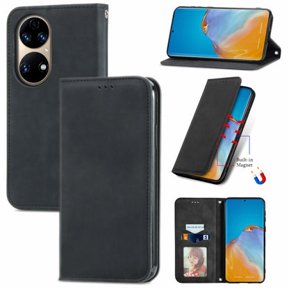 Retro Skin Feel Business Magnetic Horizontal Flip Leather Case with Holder & Card Slots & Wallet & Photo Frame, For Huawei P50, For Honor 50 SE, For Honor 50, For Honor Play 5T