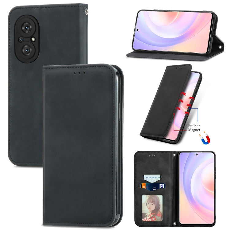 Retro Skin Feel Business Magnetic Horizontal Flip Leather Case with Holder & Card Slots & Wallet & Photo Frame, For Huawei P50, For Honor 50 SE, For Honor 50, For Honor Play 5T