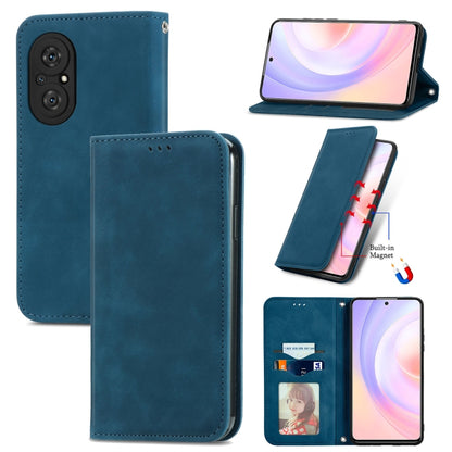 Retro Skin Feel Business Magnetic Horizontal Flip Leather Case with Holder & Card Slots & Wallet & Photo Frame, For Huawei P50, For Honor 50 SE, For Honor 50, For Honor Play 5T