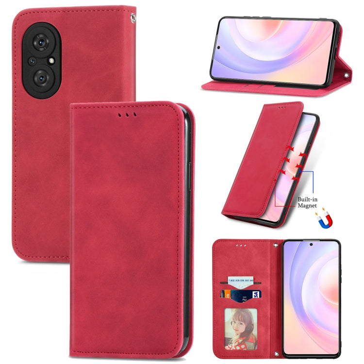 Retro Skin Feel Business Magnetic Horizontal Flip Leather Case with Holder & Card Slots & Wallet & Photo Frame, For Huawei P50, For Honor 50 SE, For Honor 50, For Honor Play 5T