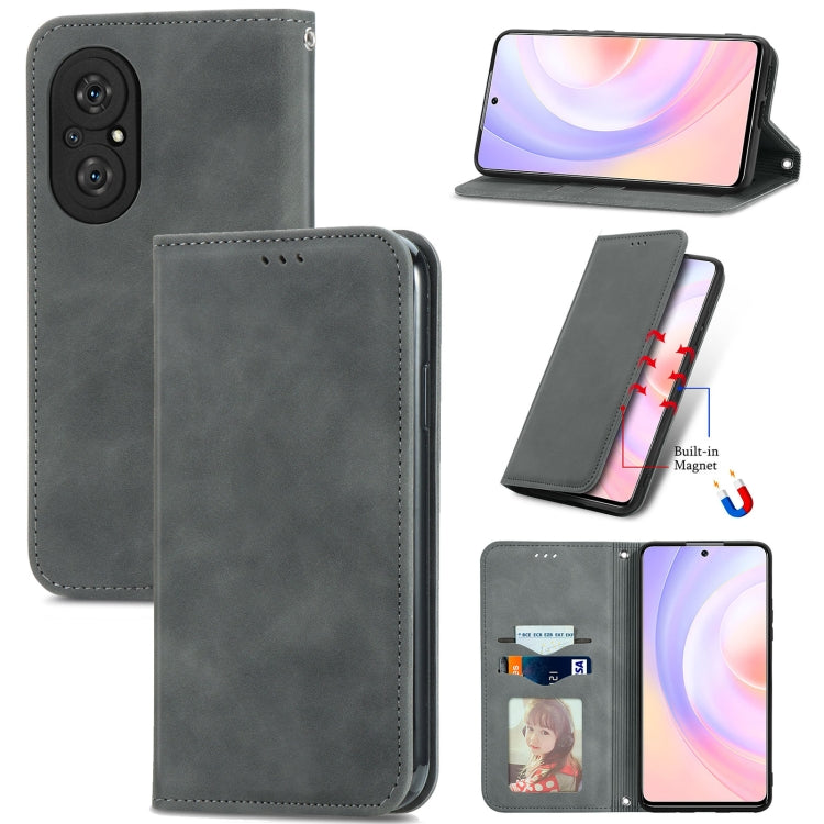 Retro Skin Feel Business Magnetic Horizontal Flip Leather Case with Holder & Card Slots & Wallet & Photo Frame, For Huawei P50, For Honor 50 SE, For Honor 50, For Honor Play 5T