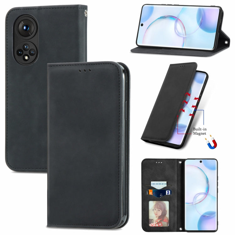 Retro Skin Feel Business Magnetic Horizontal Flip Leather Case with Holder & Card Slots & Wallet & Photo Frame, For Huawei P50, For Honor 50 SE, For Honor 50, For Honor Play 5T