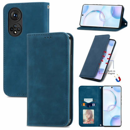 Retro Skin Feel Business Magnetic Horizontal Flip Leather Case with Holder & Card Slots & Wallet & Photo Frame, For Huawei P50, For Honor 50 SE, For Honor 50, For Honor Play 5T
