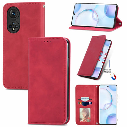 Retro Skin Feel Business Magnetic Horizontal Flip Leather Case with Holder & Card Slots & Wallet & Photo Frame, For Huawei P50, For Honor 50 SE, For Honor 50, For Honor Play 5T