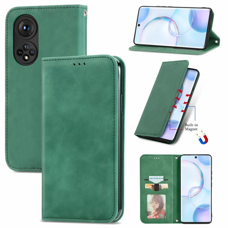 Retro Skin Feel Business Magnetic Horizontal Flip Leather Case with Holder & Card Slots & Wallet & Photo Frame, For Huawei P50, For Honor 50 SE, For Honor 50, For Honor Play 5T
