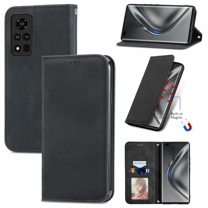 Retro Skin Feel Business Magnetic Horizontal Flip Leather Case with Holder & Card Slots & Wallet & Photo Frame, For Honor V40 5G, For Honor 50 Pro, For Samsung Galaxy F52, For OnePlus 9R