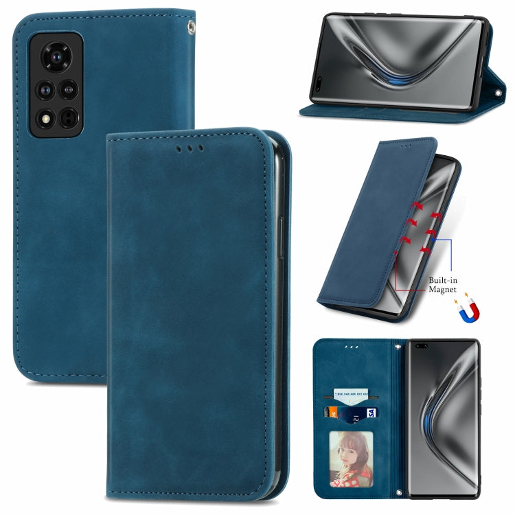 Retro Skin Feel Business Magnetic Horizontal Flip Leather Case with Holder & Card Slots & Wallet & Photo Frame, For Honor V40 5G, For Honor 50 Pro, For Samsung Galaxy F52, For OnePlus 9R