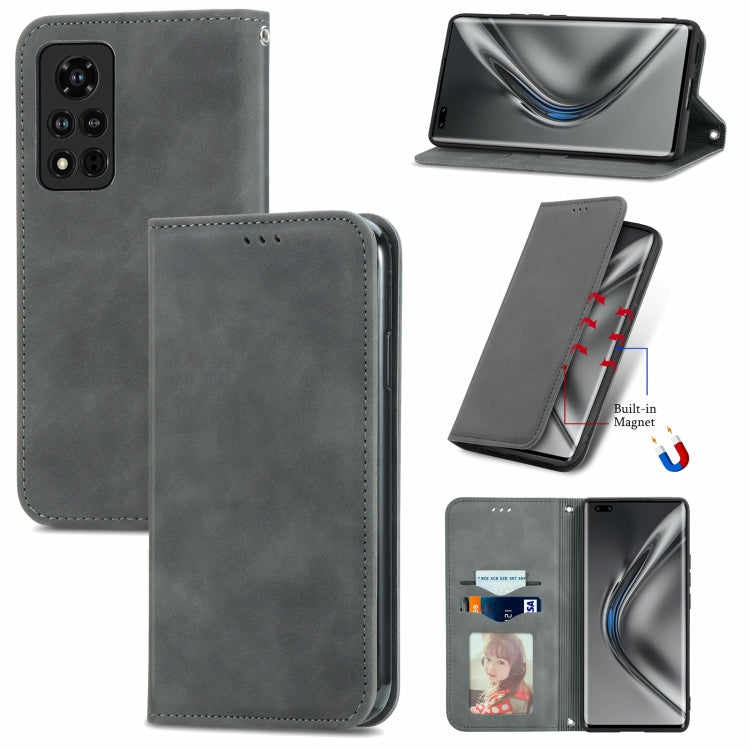 Retro Skin Feel Business Magnetic Horizontal Flip Leather Case with Holder & Card Slots & Wallet & Photo Frame, For Honor V40 5G, For Honor 50 Pro, For Samsung Galaxy F52, For OnePlus 9R