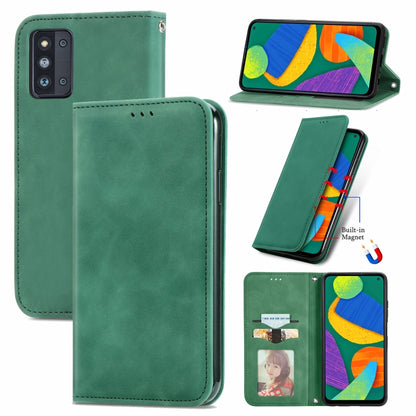 Retro Skin Feel Business Magnetic Horizontal Flip Leather Case with Holder & Card Slots & Wallet & Photo Frame, For Honor V40 5G, For Honor 50 Pro, For Samsung Galaxy F52, For OnePlus 9R