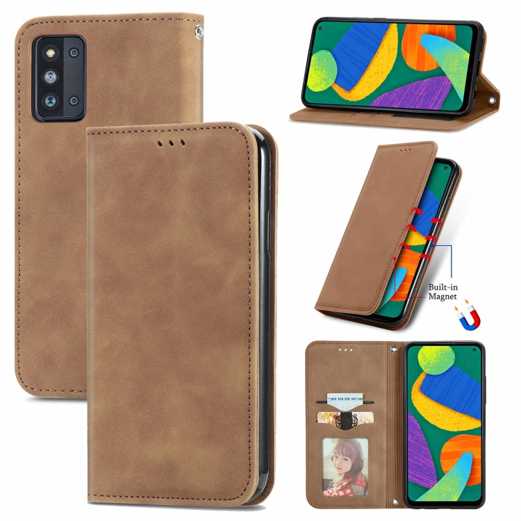 Retro Skin Feel Business Magnetic Horizontal Flip Leather Case with Holder & Card Slots & Wallet & Photo Frame, For Honor V40 5G, For Honor 50 Pro, For Samsung Galaxy F52, For OnePlus 9R