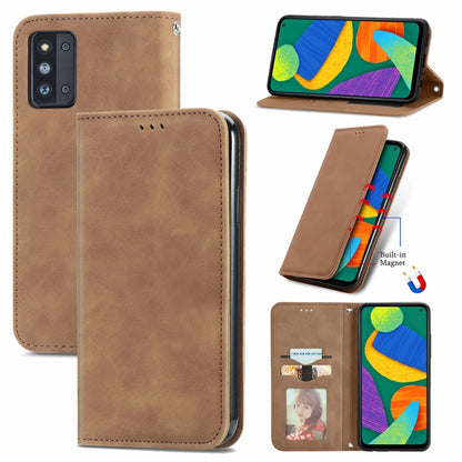 Retro Skin Feel Business Magnetic Horizontal Flip Leather Case with Holder & Card Slots & Wallet & Photo Frame, For Honor V40 5G, For Honor 50 Pro, For Samsung Galaxy F52, For OnePlus 9R