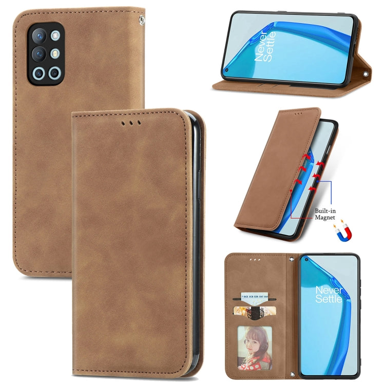 Retro Skin Feel Business Magnetic Horizontal Flip Leather Case with Holder & Card Slots & Wallet & Photo Frame, For Honor V40 5G, For Honor 50 Pro, For Samsung Galaxy F52, For OnePlus 9R