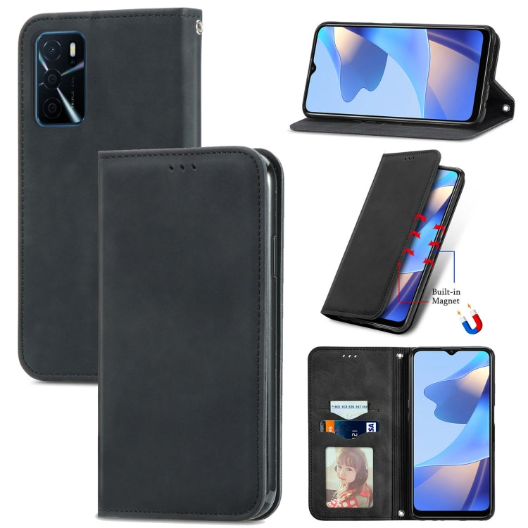 Retro Skin Feel Business Magnetic Horizontal Flip Leather Case with Holder & Card Slots & Wallet & Photo Frame, For OPPO A16, For Blackview A90
