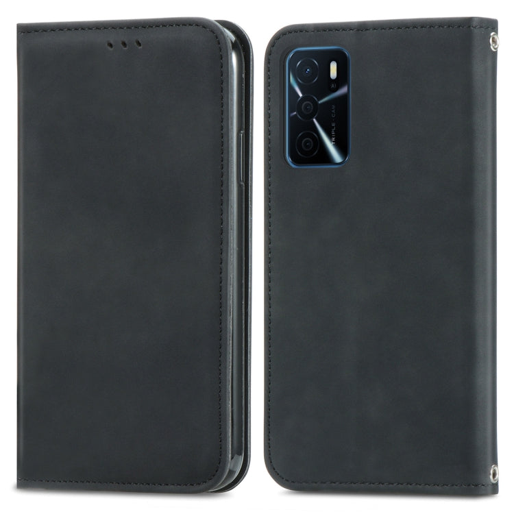 Retro Skin Feel Business Magnetic Horizontal Flip Leather Case with Holder & Card Slots & Wallet & Photo Frame, For OPPO A16, For Blackview A90