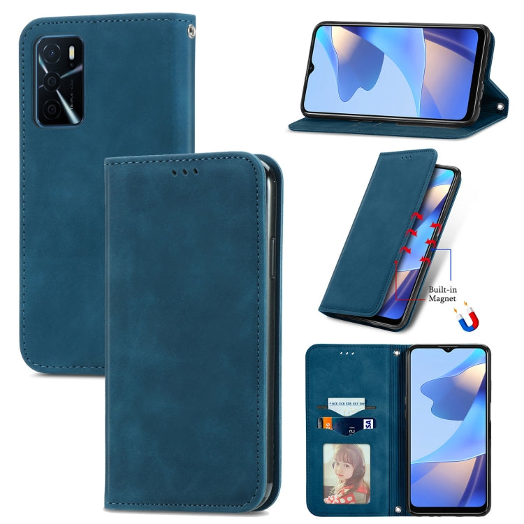 Retro Skin Feel Business Magnetic Horizontal Flip Leather Case with Holder & Card Slots & Wallet & Photo Frame, For OPPO A16, For Blackview A90