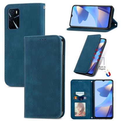 Retro Skin Feel Business Magnetic Horizontal Flip Leather Case with Holder & Card Slots & Wallet & Photo Frame, For OPPO A16, For Blackview A90