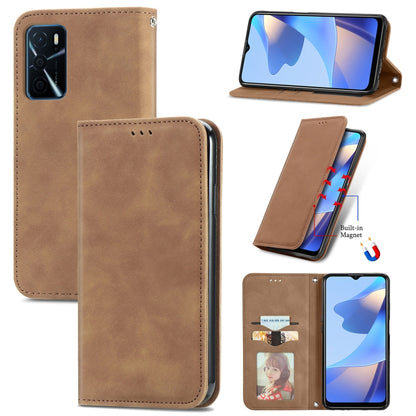 Retro Skin Feel Business Magnetic Horizontal Flip Leather Case with Holder & Card Slots & Wallet & Photo Frame, For OPPO A16, For Blackview A90