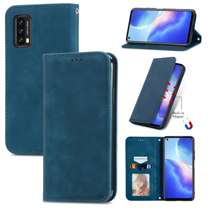 Retro Skin Feel Business Magnetic Horizontal Flip Leather Case with Holder & Card Slots & Wallet & Photo Frame, For OPPO A16, For Blackview A90