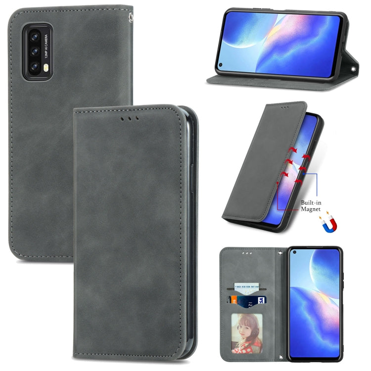 Retro Skin Feel Business Magnetic Horizontal Flip Leather Case with Holder & Card Slots & Wallet & Photo Frame, For OPPO A16, For Blackview A90