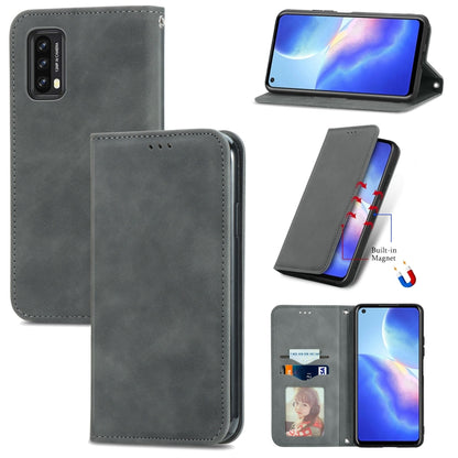 Retro Skin Feel Business Magnetic Horizontal Flip Leather Case with Holder & Card Slots & Wallet & Photo Frame, For OPPO A16, For Blackview A90