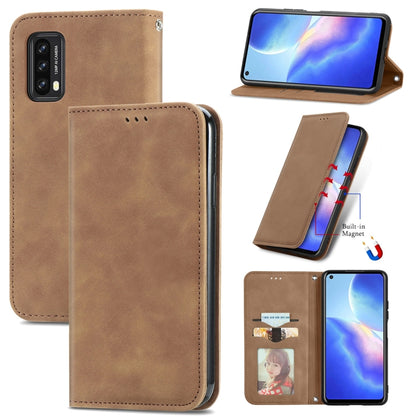 Retro Skin Feel Business Magnetic Horizontal Flip Leather Case with Holder & Card Slots & Wallet & Photo Frame, For OPPO A16, For Blackview A90