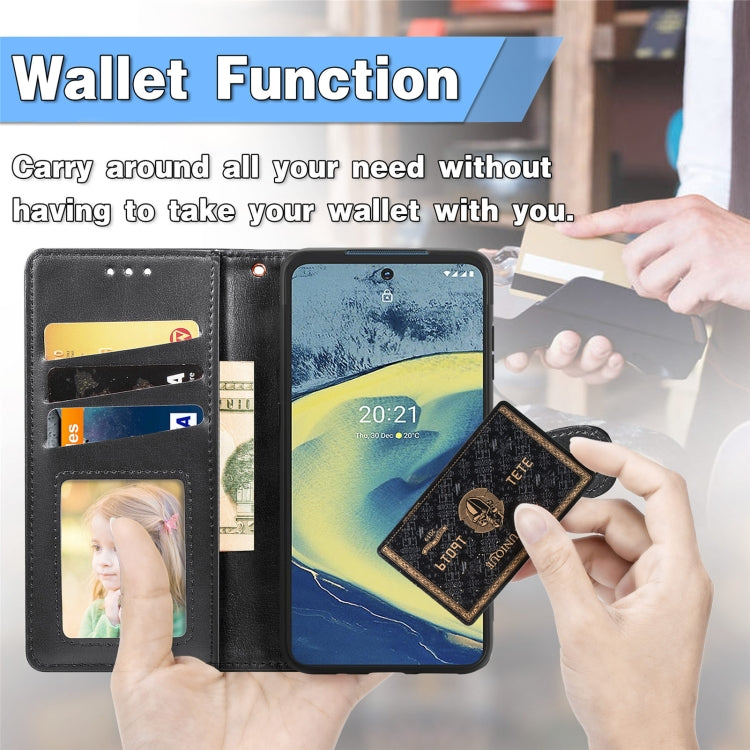 Solid Color Leather Buckle Phone Case with Lanyard & Photo Frame & Card Slot & Wallet & Stand Function, For Nokia XR 20, For OnePlus Nord 2