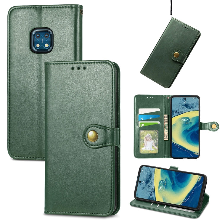 Solid Color Leather Buckle Phone Case with Lanyard & Photo Frame & Card Slot & Wallet & Stand Function, For Nokia XR 20, For OnePlus Nord 2