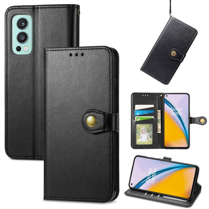 Solid Color Leather Buckle Phone Case with Lanyard & Photo Frame & Card Slot & Wallet & Stand Function, For Nokia XR 20, For OnePlus Nord 2
