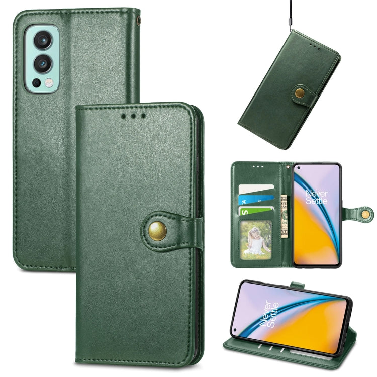Solid Color Leather Buckle Phone Case with Lanyard & Photo Frame & Card Slot & Wallet & Stand Function, For Nokia XR 20, For OnePlus Nord 2