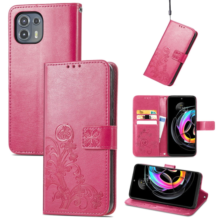 Four-leaf Clasp Embossed Buckle Mobile Phone Protection Leather Case with Lanyard & Card Slot & Wallet & Bracket Function, For Motorla Moto G60S, For Motorola Edge 20 Lite, For Motorola Edge 20 Pro, For Motorola Edge 20