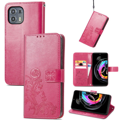 Four-leaf Clasp Embossed Buckle Mobile Phone Protection Leather Case with Lanyard & Card Slot & Wallet & Bracket Function, For Motorla Moto G60S, For Motorola Edge 20 Lite, For Motorola Edge 20 Pro, For Motorola Edge 20