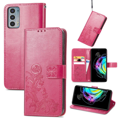 Four-leaf Clasp Embossed Buckle Mobile Phone Protection Leather Case with Lanyard & Card Slot & Wallet & Bracket Function, For Motorla Moto G60S, For Motorola Edge 20 Lite, For Motorola Edge 20 Pro, For Motorola Edge 20