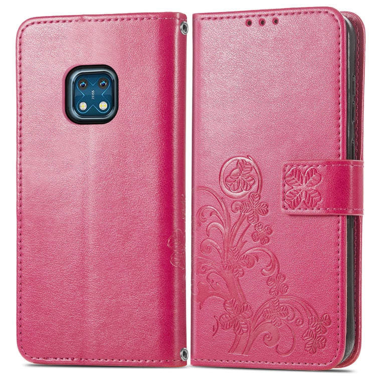 Four-leaf Clasp Embossed Buckle Mobile Phone Protection Leather Case with Lanyard & Card Slot & Wallet & Bracket Function, For Nokia  XR 20, For Nokia C01 Plus, For Huawei Maimang 10 SE, For Asus Zenfone 8 Flip