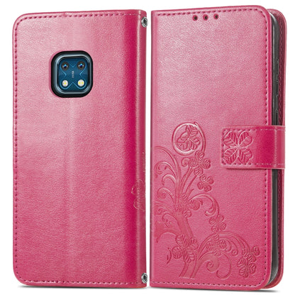 Four-leaf Clasp Embossed Buckle Mobile Phone Protection Leather Case with Lanyard & Card Slot & Wallet & Bracket Function, For Nokia  XR 20, For Nokia C01 Plus, For Huawei Maimang 10 SE, For Asus Zenfone 8 Flip