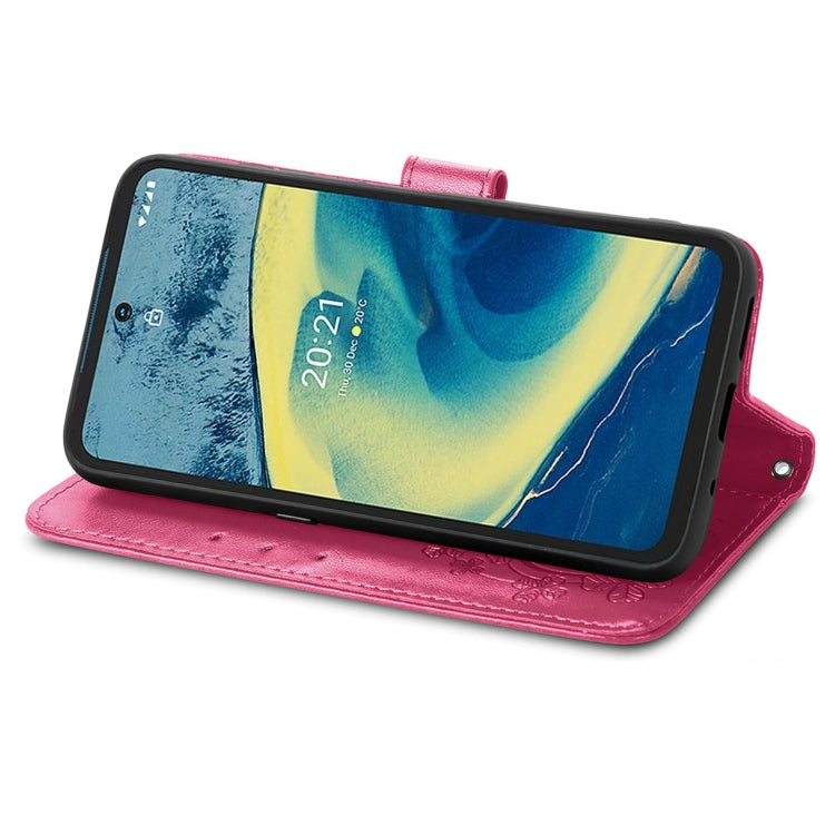 Four-leaf Clasp Embossed Buckle Mobile Phone Protection Leather Case with Lanyard & Card Slot & Wallet & Bracket Function, For Nokia  XR 20, For Nokia C01 Plus, For Huawei Maimang 10 SE, For Asus Zenfone 8 Flip