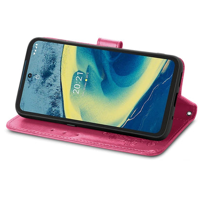 Four-leaf Clasp Embossed Buckle Mobile Phone Protection Leather Case with Lanyard & Card Slot & Wallet & Bracket Function, For Nokia  XR 20, For Nokia C01 Plus, For Huawei Maimang 10 SE, For Asus Zenfone 8 Flip