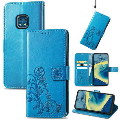 Four-leaf Clasp Embossed Buckle Mobile Phone Protection Leather Case with Lanyard & Card Slot & Wallet & Bracket Function, For Nokia  XR 20, For Nokia C01 Plus, For Huawei Maimang 10 SE, For Asus Zenfone 8 Flip